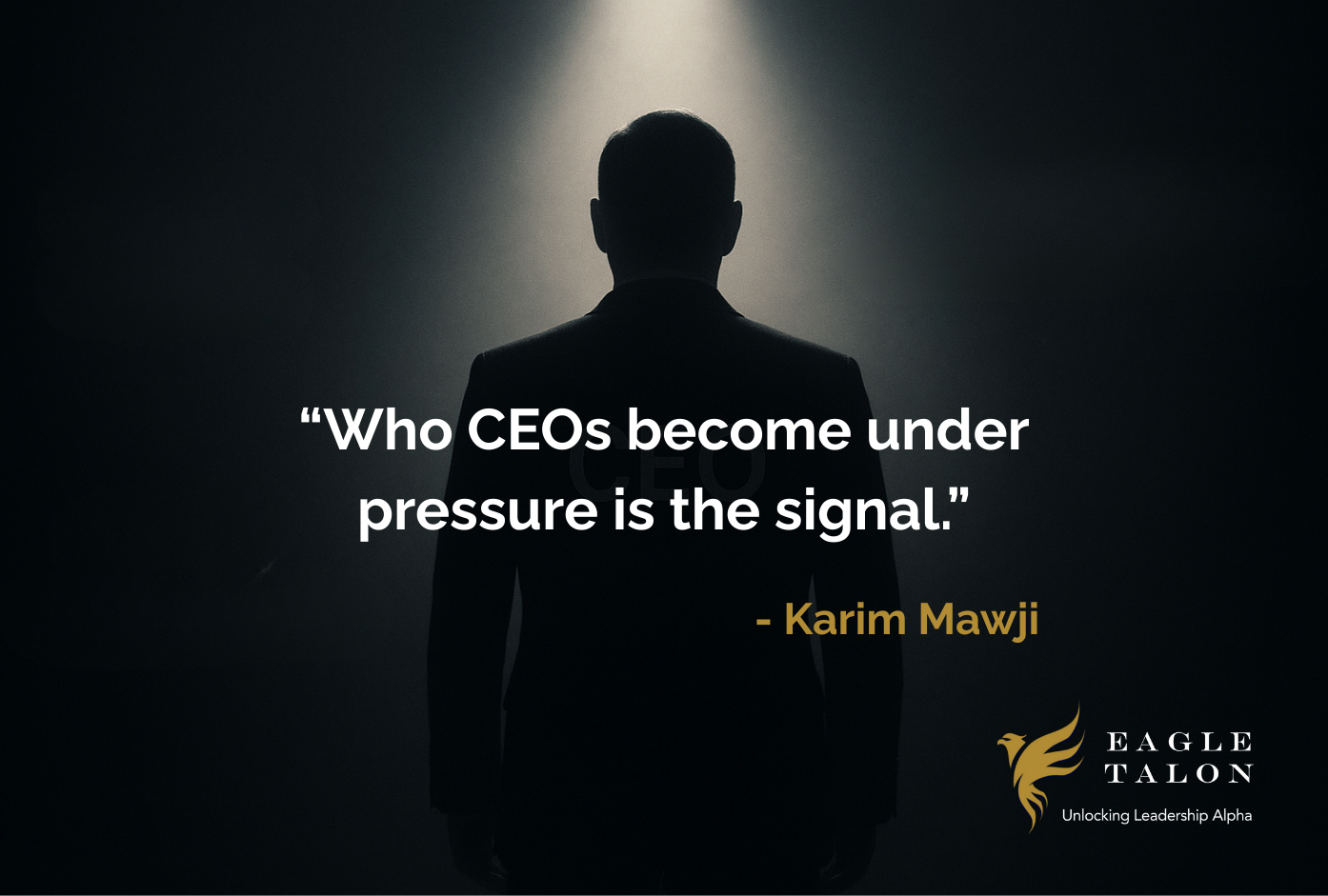 Most leaders look perfectly capable when everything is calm