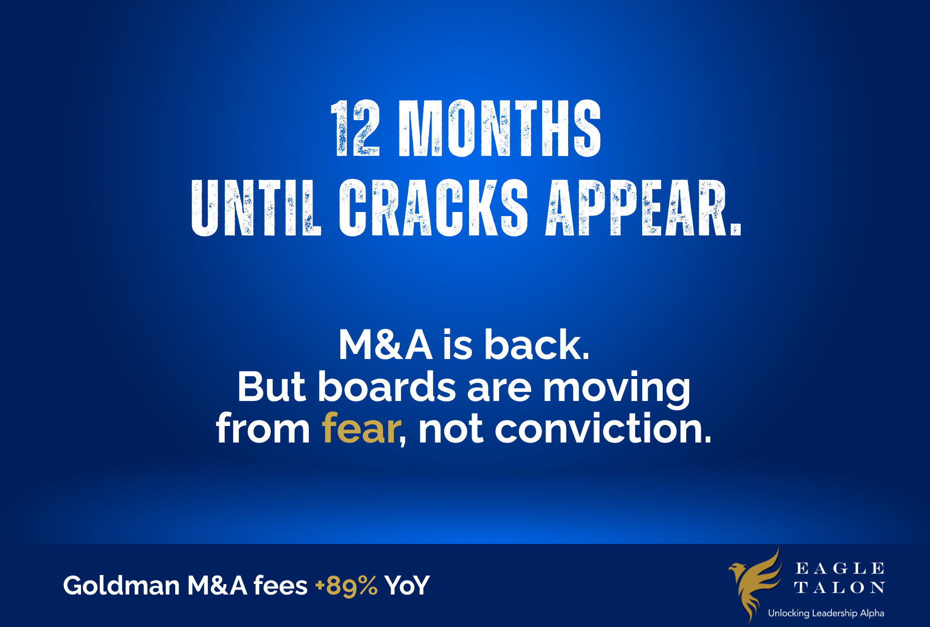 Deal activity is back. The boards driving it aren't more confident than they were six months ago