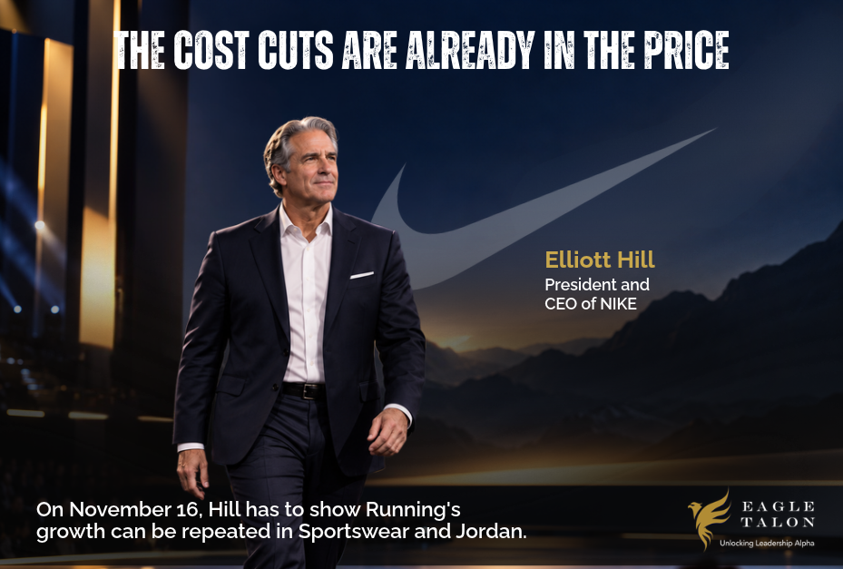 Elliott Hill Told Shareholders on September 8 That Nike Is "Building It for the Next Decade," and Three Weeks Later He Guided the Year Down