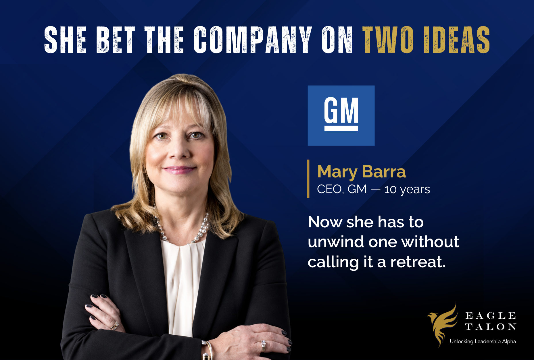 Mary Barra bet GM's future on electric and self-driving cars. One of those bets is now being quietly unwound