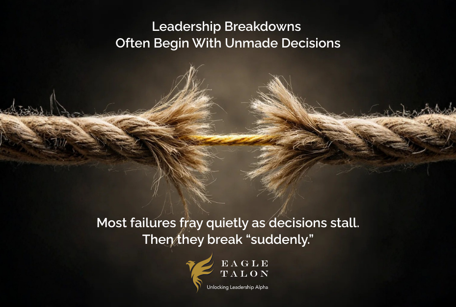 Leadership Breakdowns Often Begin With Unmade Decisions