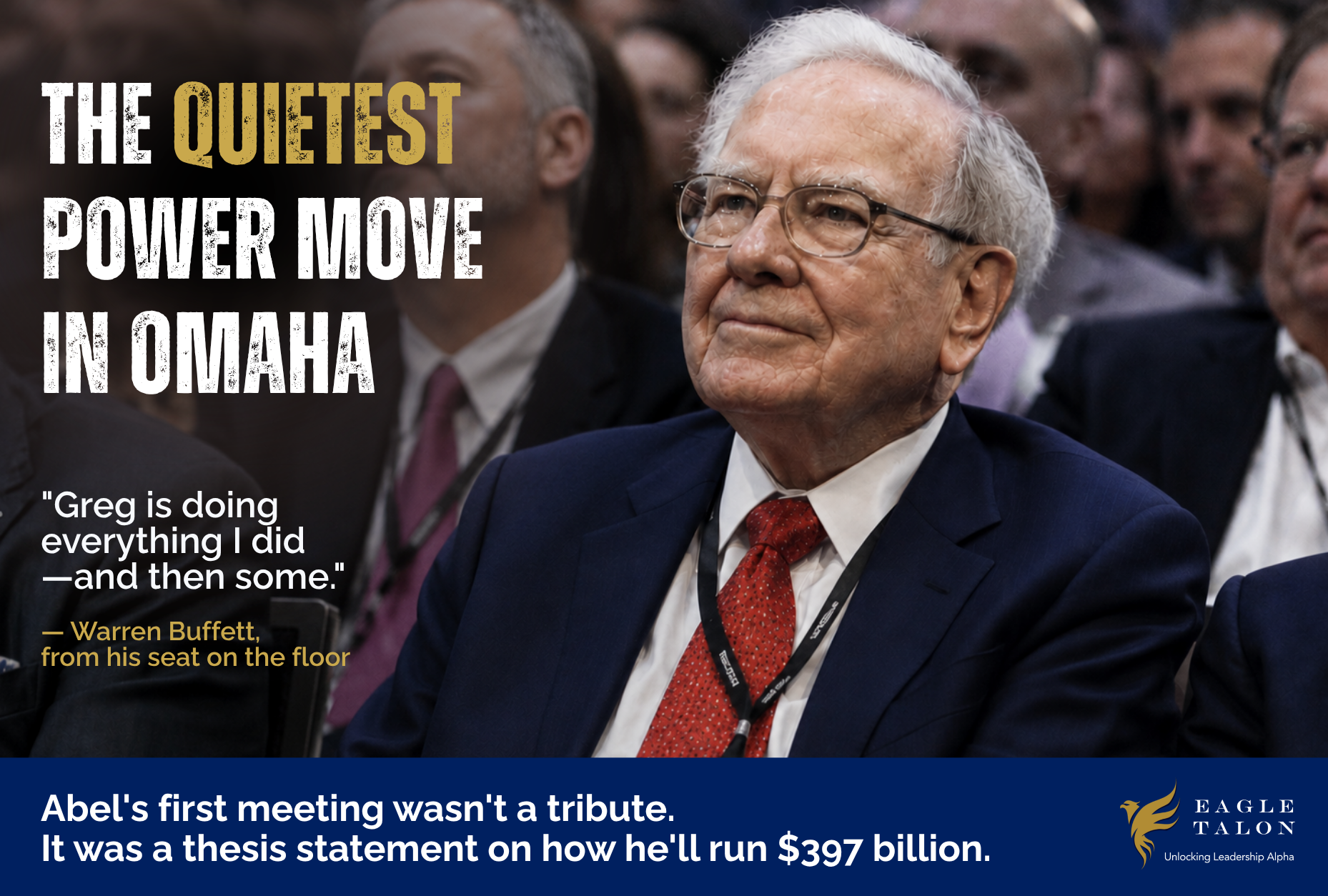 Greg Abel's first annual meeting could have been a tribute. It was an operational audit