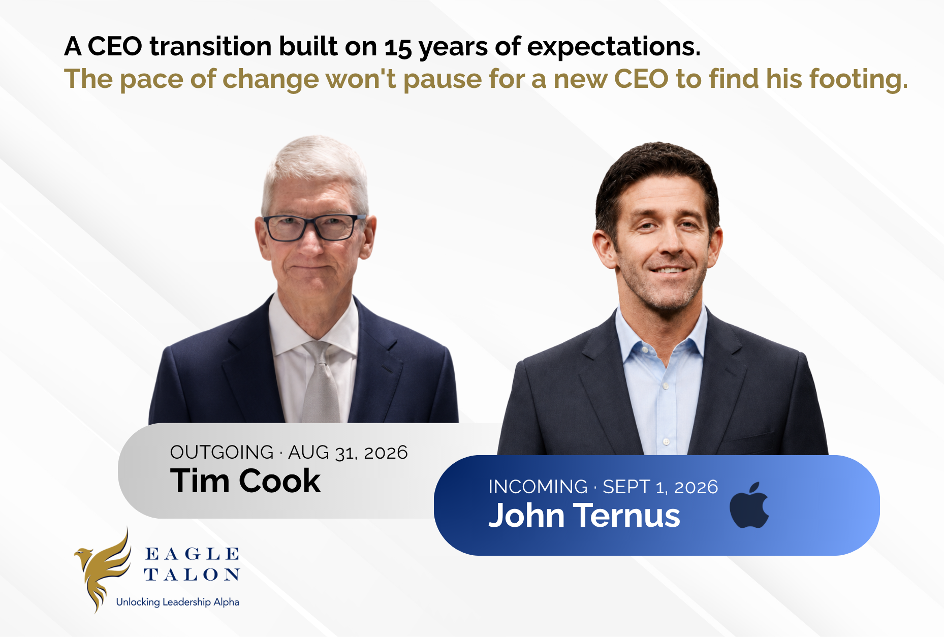 Apple Names John Ternus CEO. The AI Era Doesn't Do Honeymoon Periods