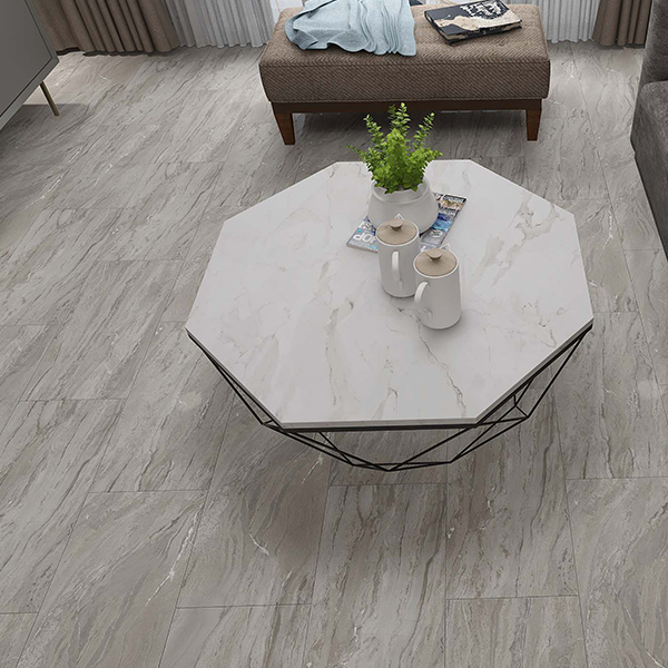Floortress tile flooring, Mason colorway, in a lounge