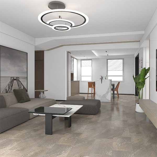 Floortress tile flooring, Newton colorway, in an open common area