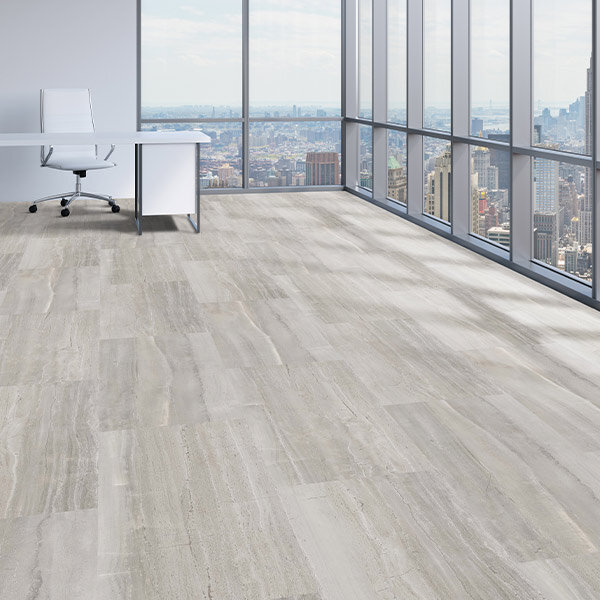 Floorida plank in the Tampa colorway in a glazed corner office