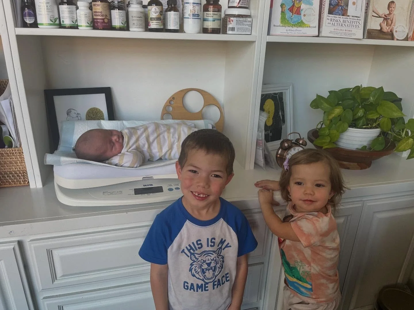 These cuties came in with their mom for a routine postpartum visit. It&rsquo;s hard to put postpartum visits into words. I love the visiting, catching up, processing the birth, hearing how you are doing. It is even more special with families that you