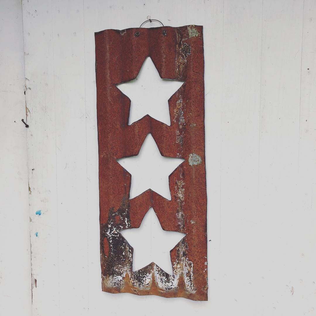 New product alert! Available in different shapes in 3, 5, and 7! This 3 star shape sign is my personal favorite. ⭐️ call or email for details and to order! (Check your e-mail for more products buyers!)