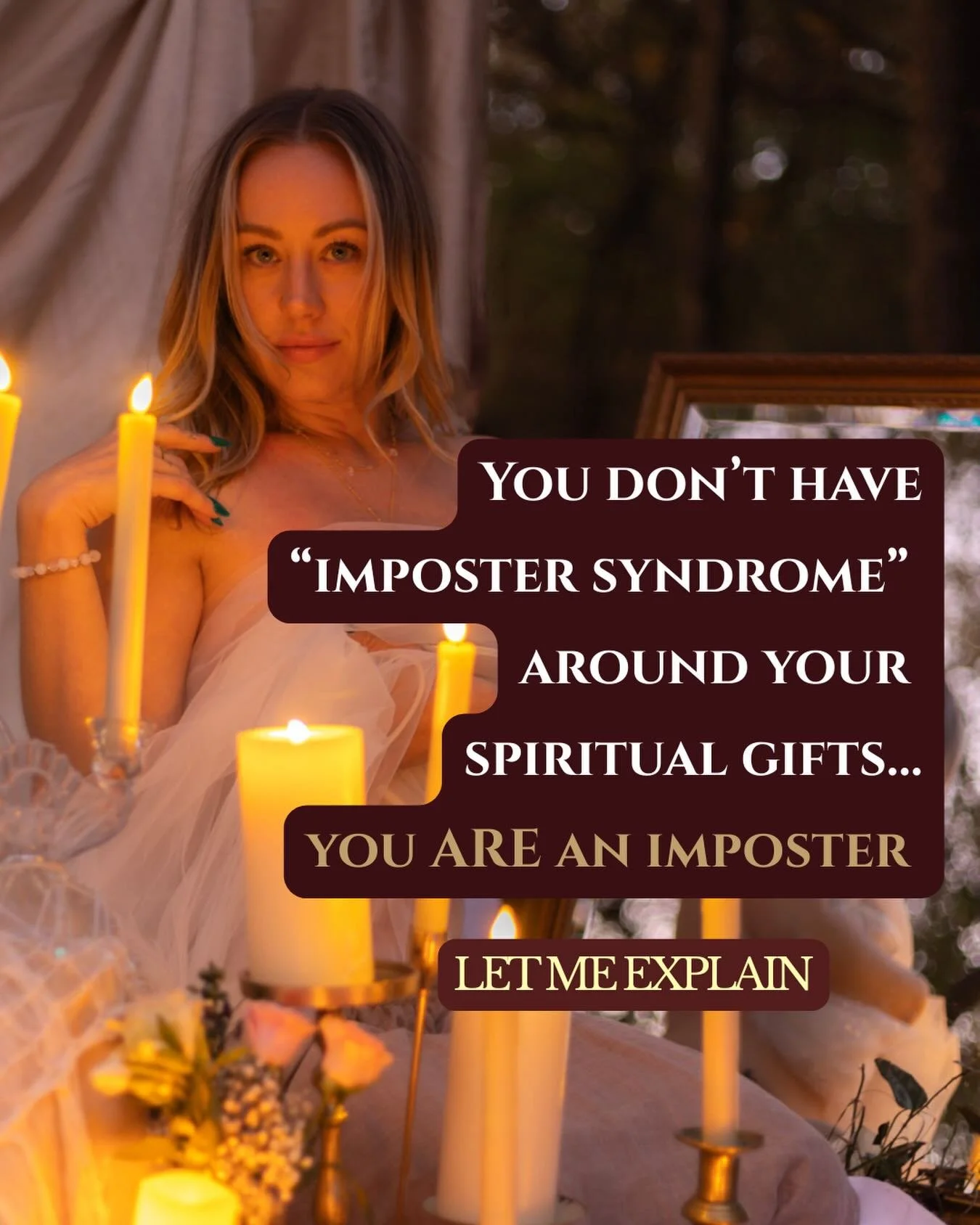 You don&rsquo;t have &ldquo;imposter syndrome&rdquo; around your spiritual gifts&hellip;you ARE an imposter 

❌NOT because you&rsquo;re aren&rsquo;t psychic af&hellip;(we both know you&rsquo;ve been doing this work for lifetimes)

🔥But because you c
