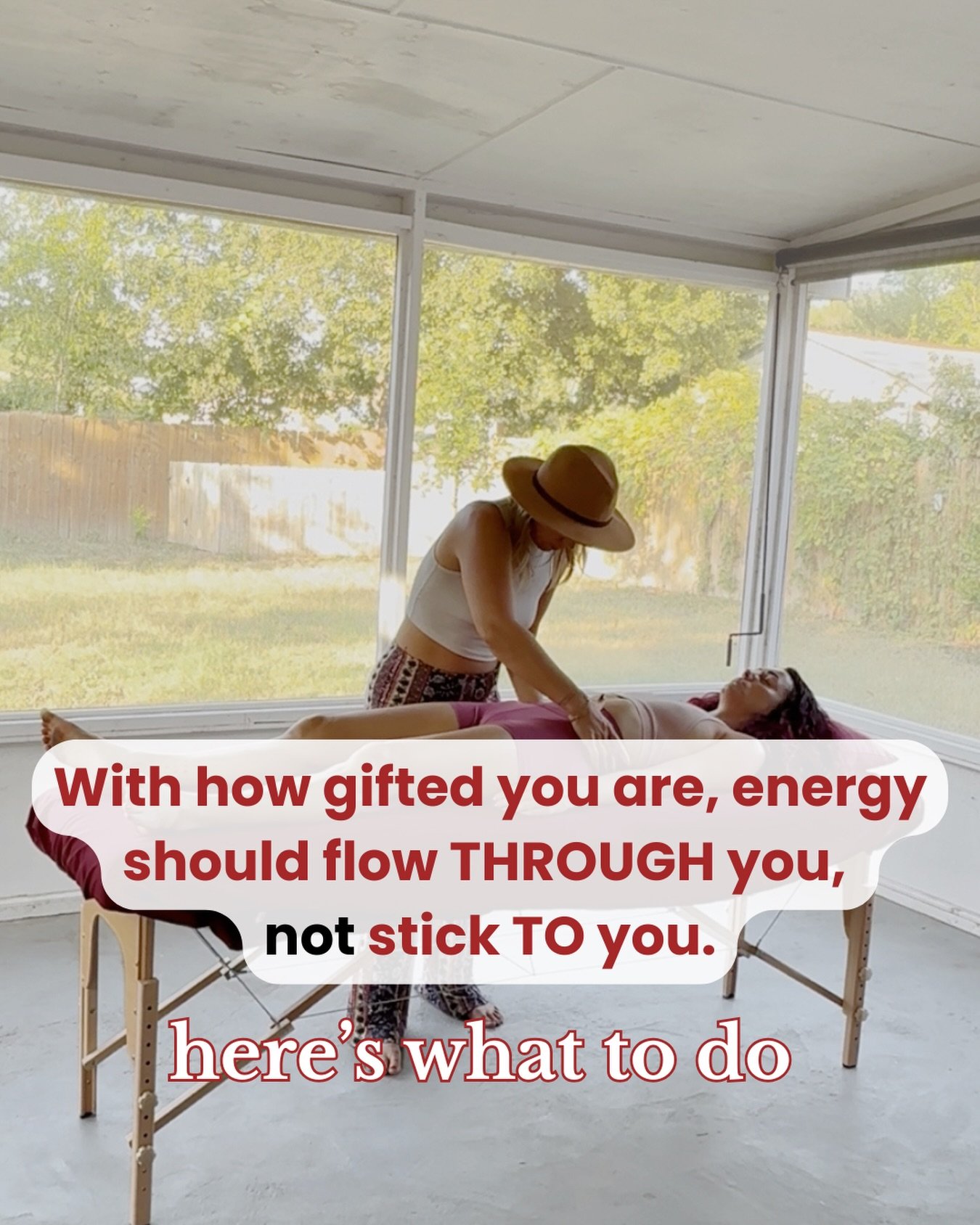 You finish every client session feeling drained and heavy.

You know you&rsquo;re gifted at what you do. 
You know your healing work creates profound shifts. 
You show up fully present and hold deep space for transformation.

And so it&rsquo;s extra 
