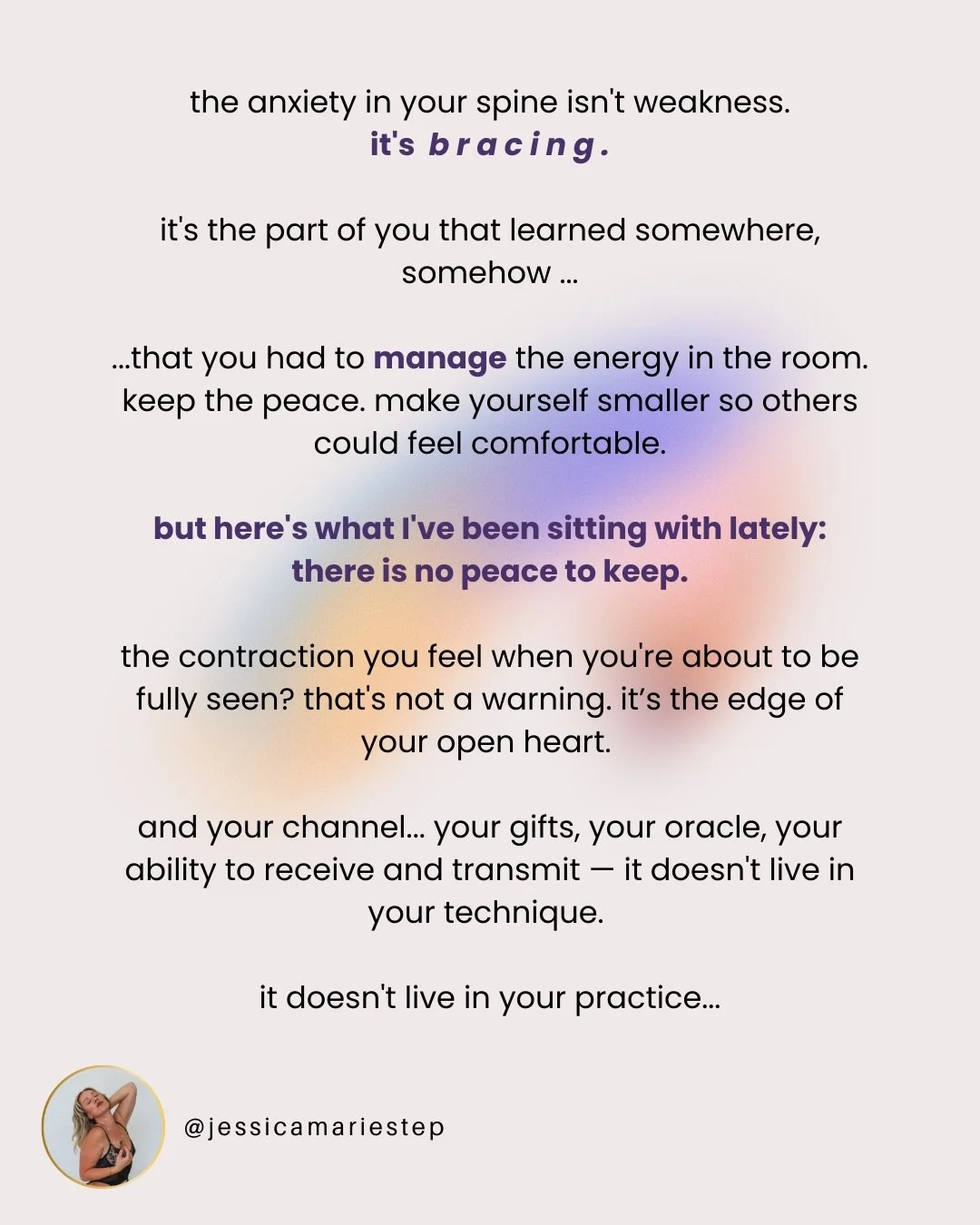 the moment I stopped bracing, the channel opened.

there is so much we were never taught about the body&rsquo;s relationship to fear. how it learns to hold. to manage. to make itself smaller in rooms that couldn&rsquo;t hold its fullness.

but your g