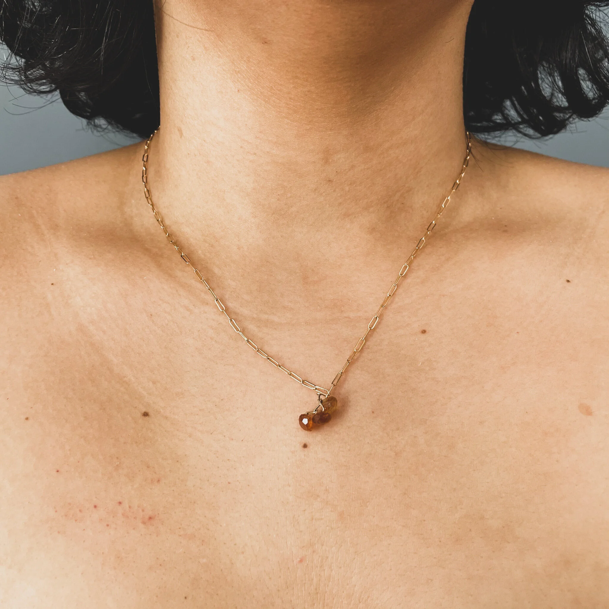 Citrine Cluster, Gold