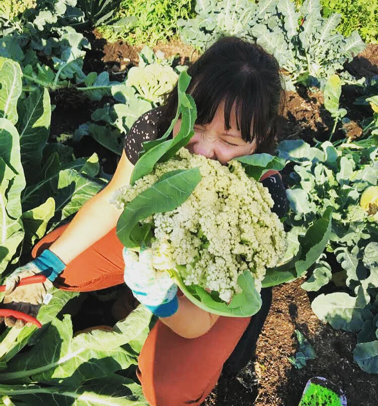 The first bite of Cauliflower. Nom!