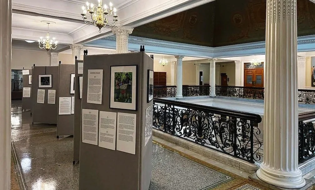Massachusetts State House features the Authentic Selves: Celebrating Trans and Nonbinary People and Their Families exhibit in April of 2026.