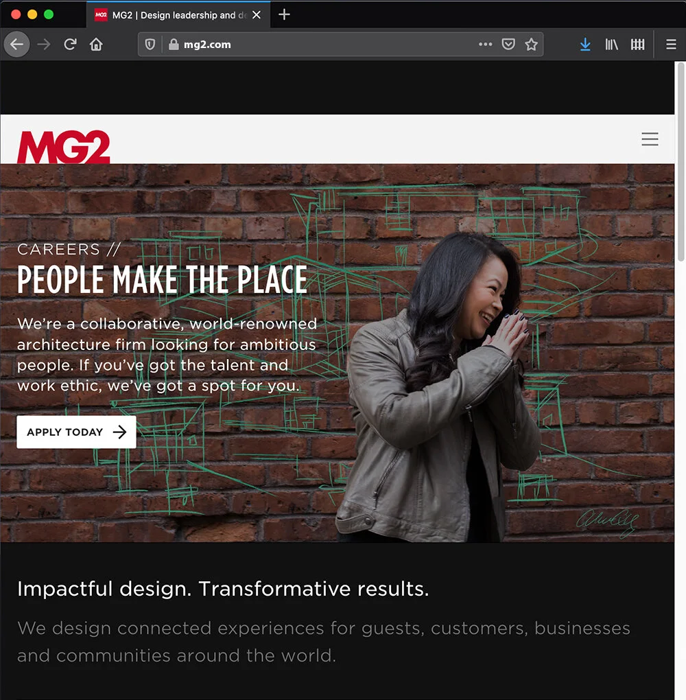 Homepage of MG2.com