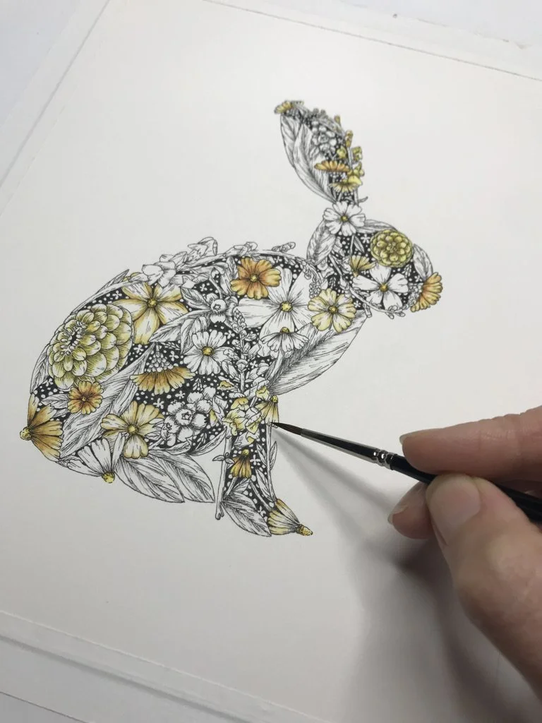 Painting a rabbit