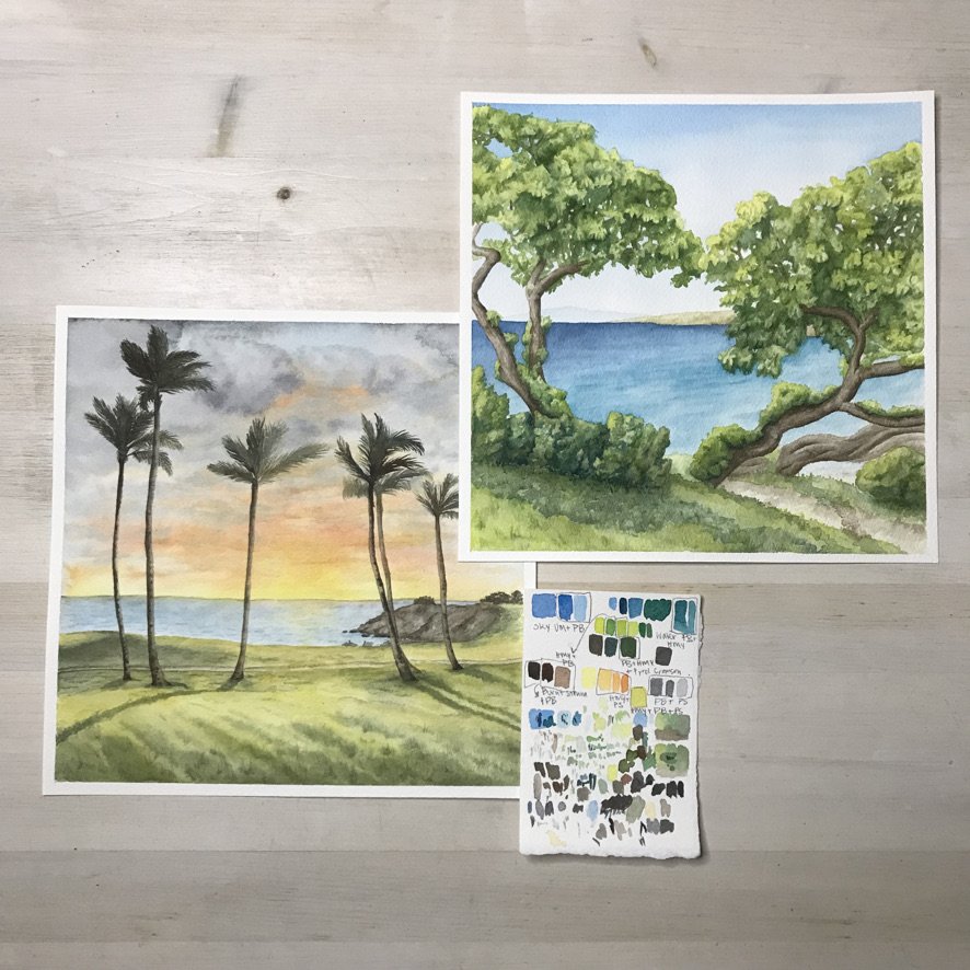 Watercolor Paintings of Hawaii