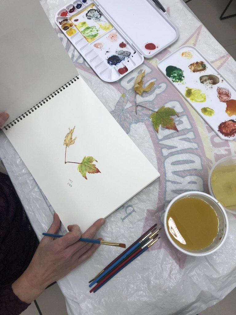 Watercolored Leaves