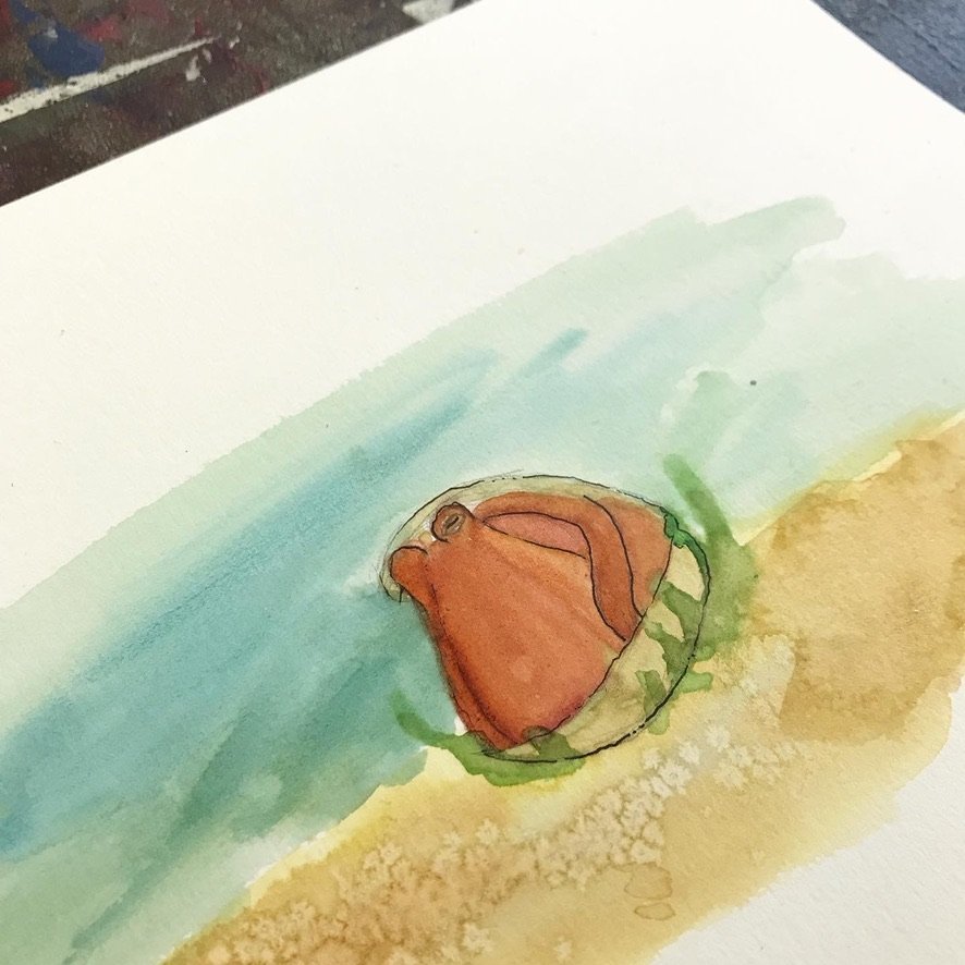 Watercolor from the Sea Floor