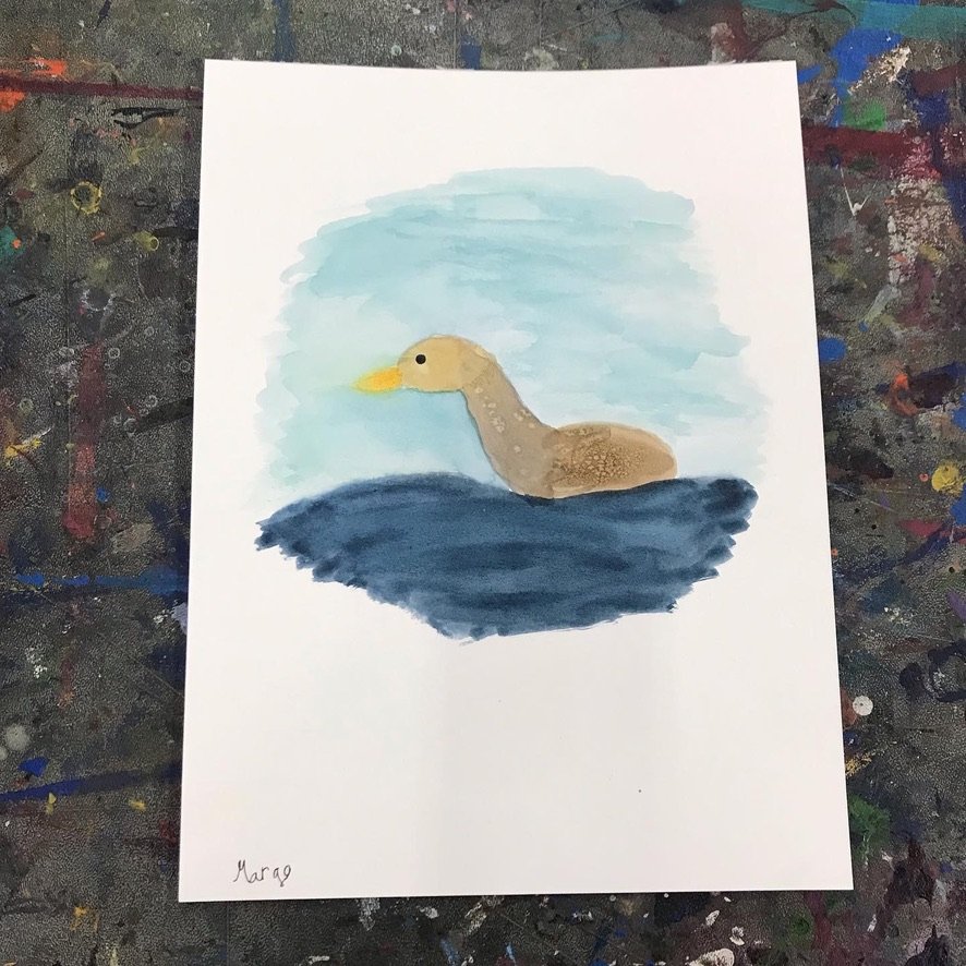 Watercolored Bird