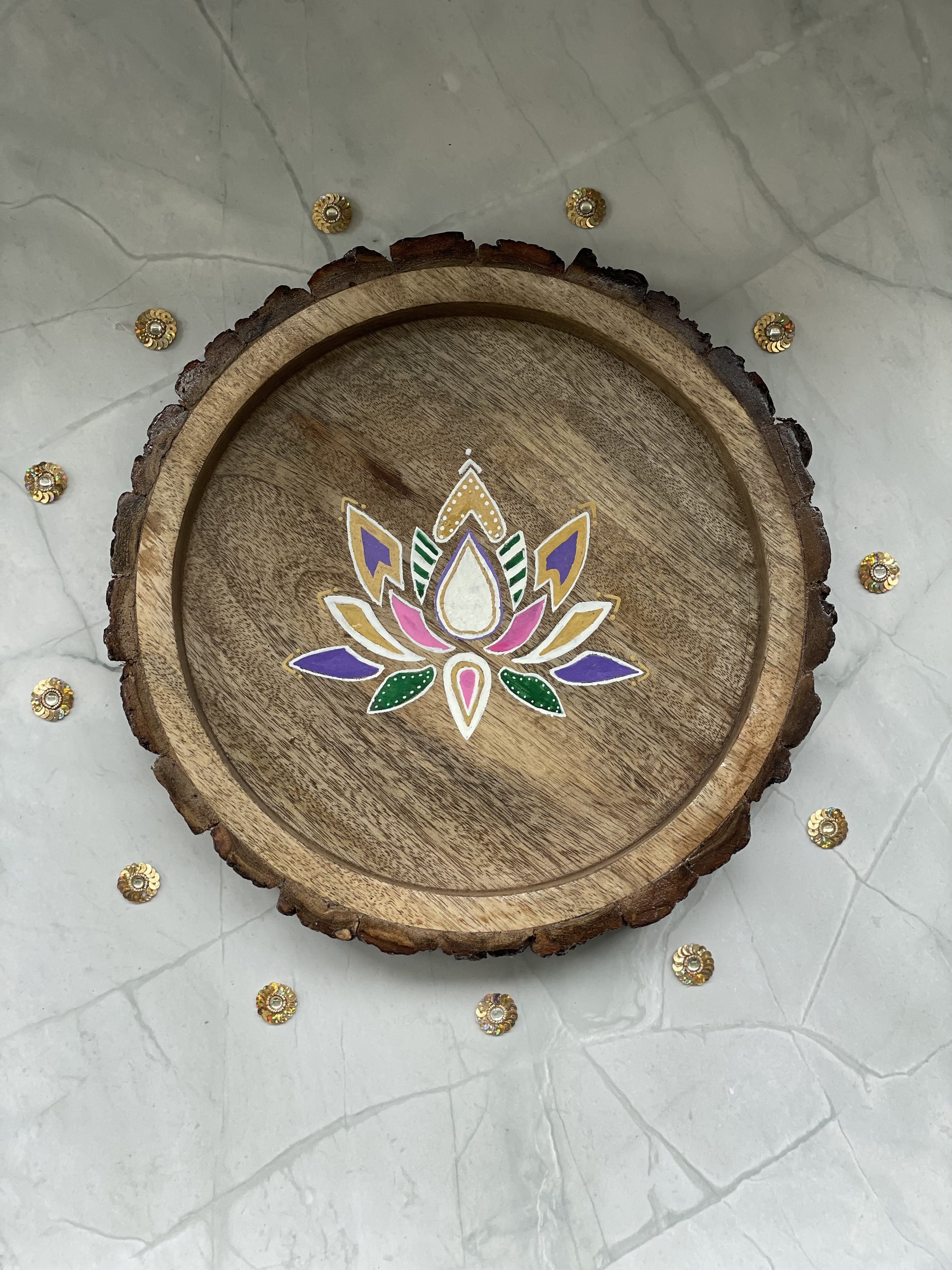 Vidiyal Bark Wood Tray