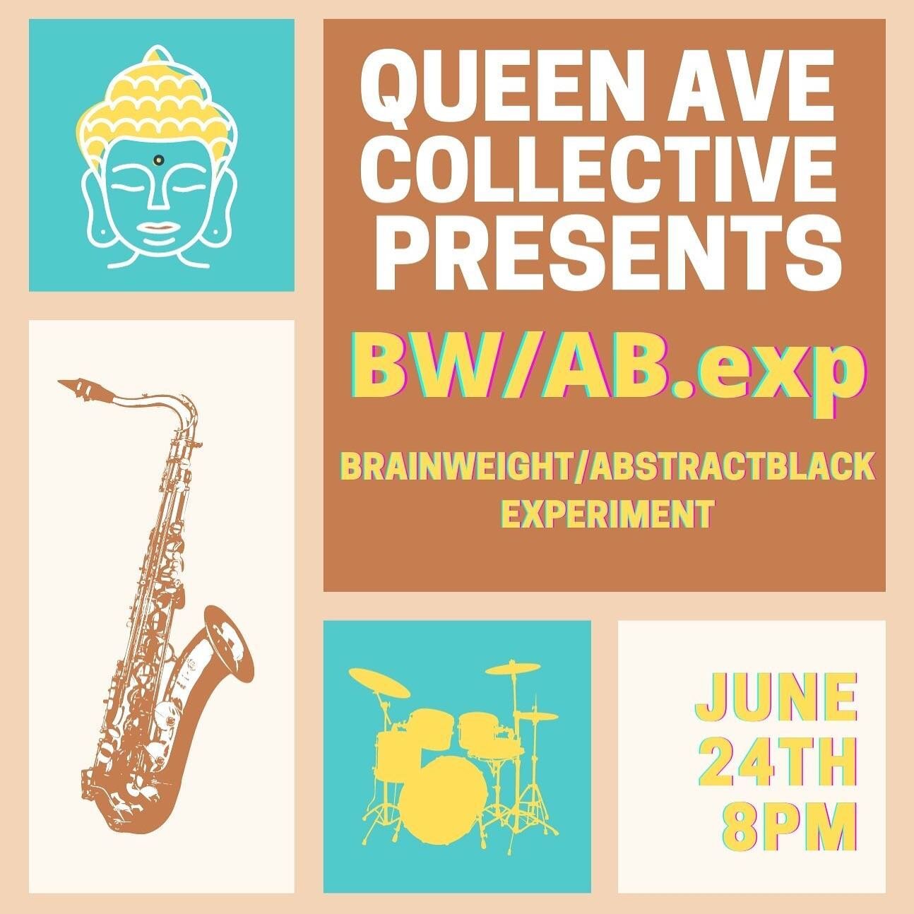 This Thursday, Queen Ave Presents is bringing a very special collaboration to our room for your viewing pleasure. We are so stoked for you to tune in for BW/AB.exp, the magical experiments of percussion wizard @brainweightcaleb and the multitalented 