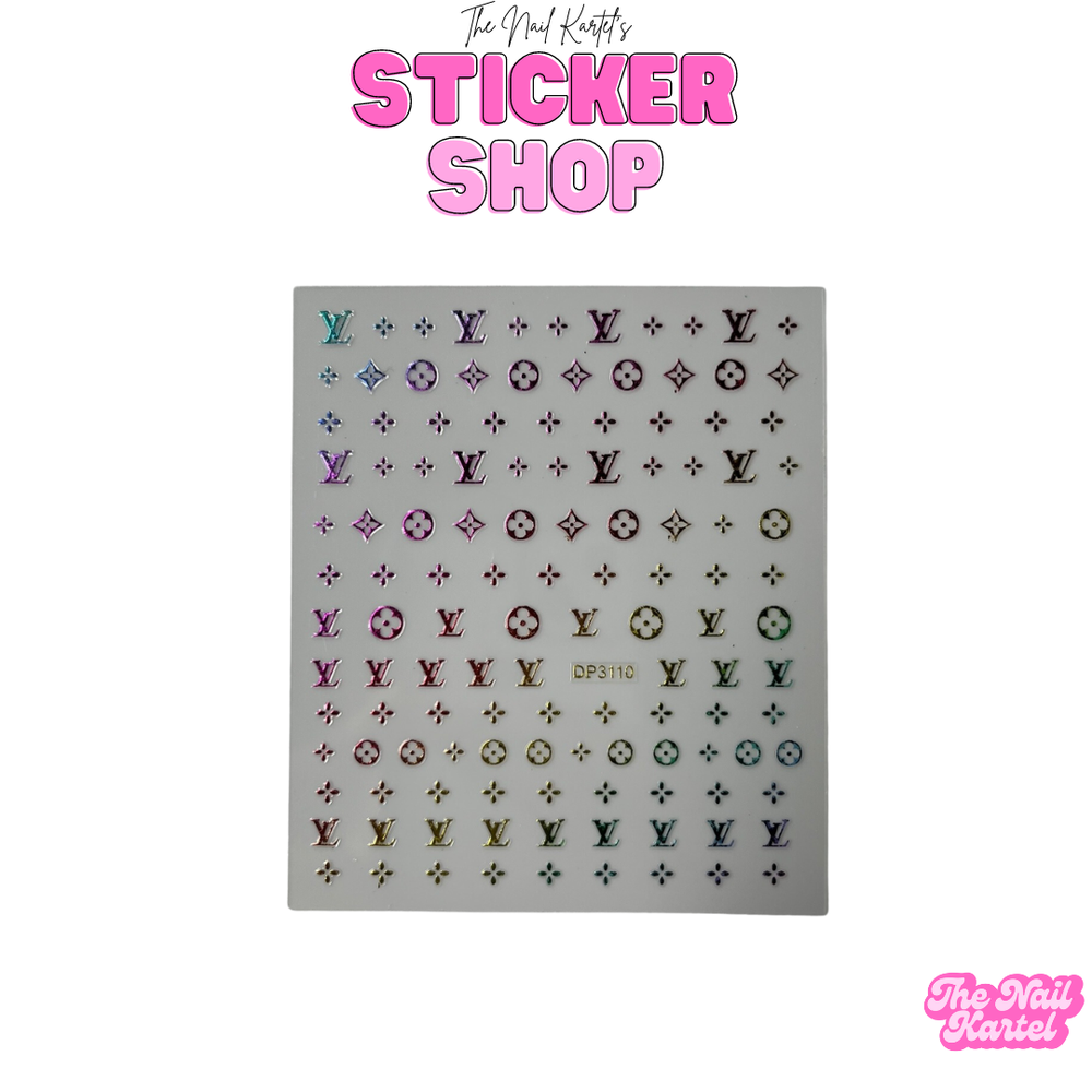 Designer Nail Sticker - I Love LV