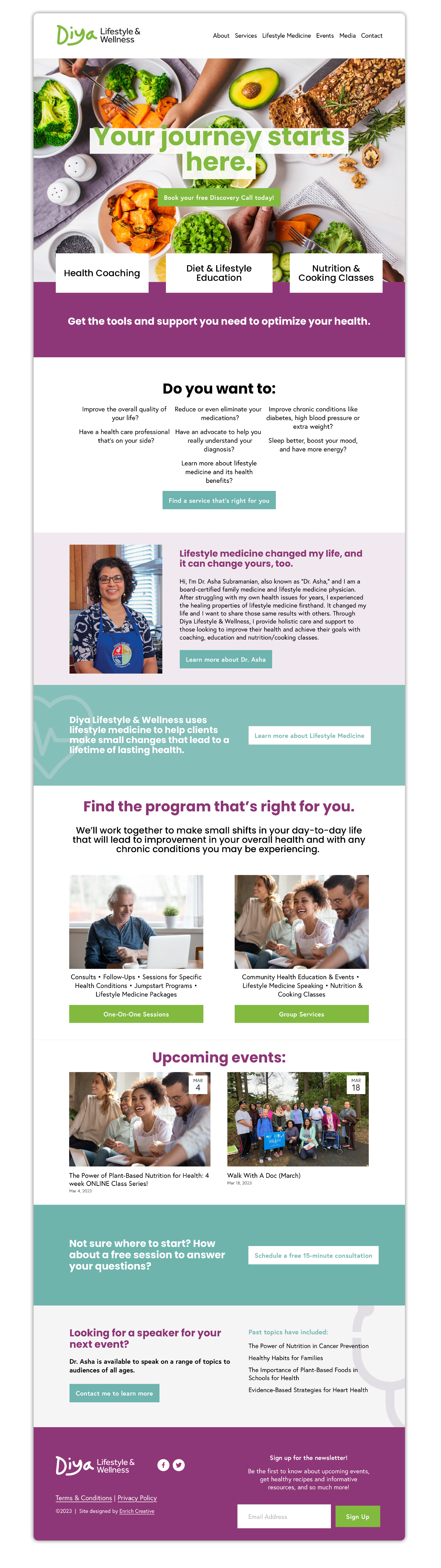Diya Lifestyle & Wellness - Website