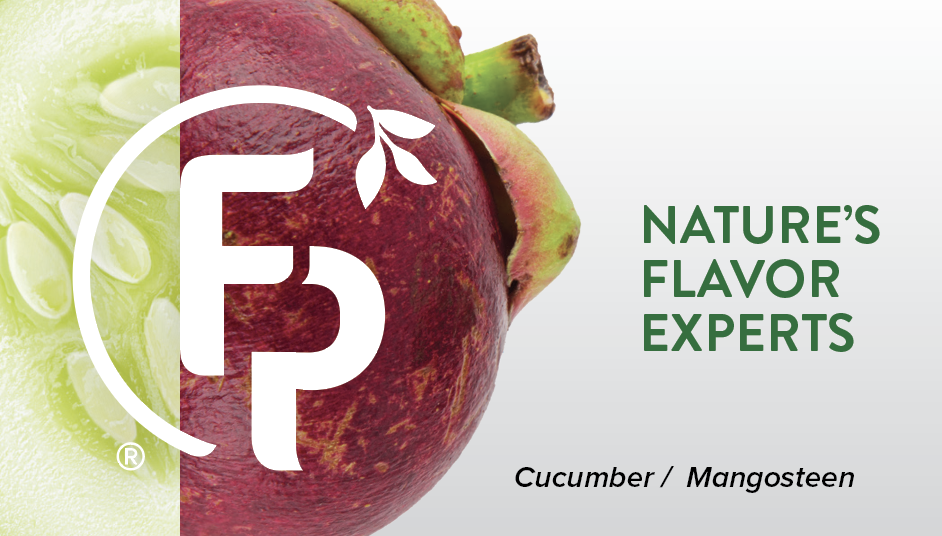 Flavor Producers - Flavor Producers business card featuring a split cucumber and mangosteen graphic.