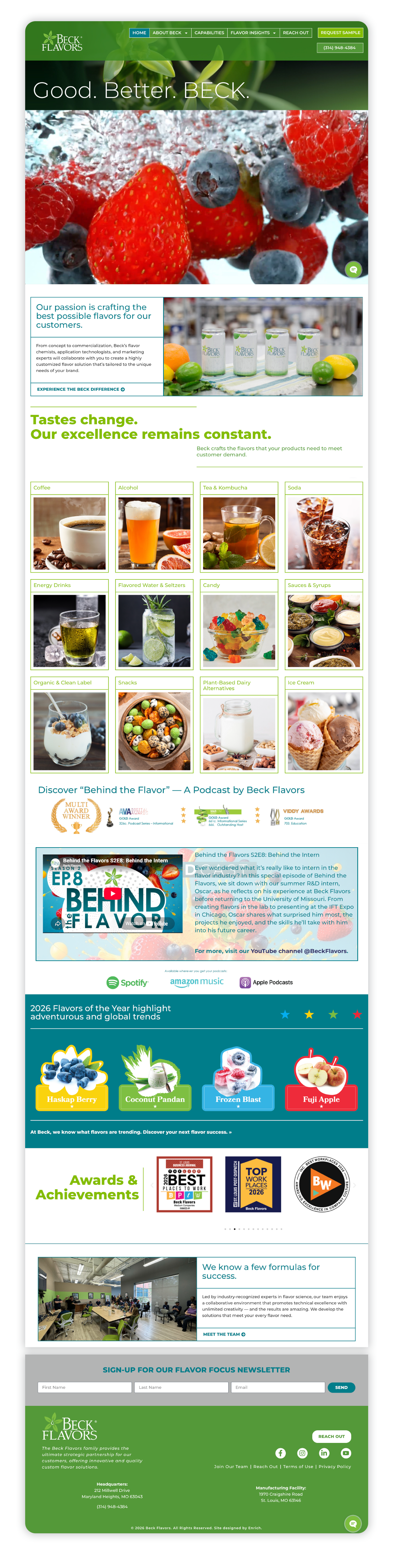 Beck Flavors - Website