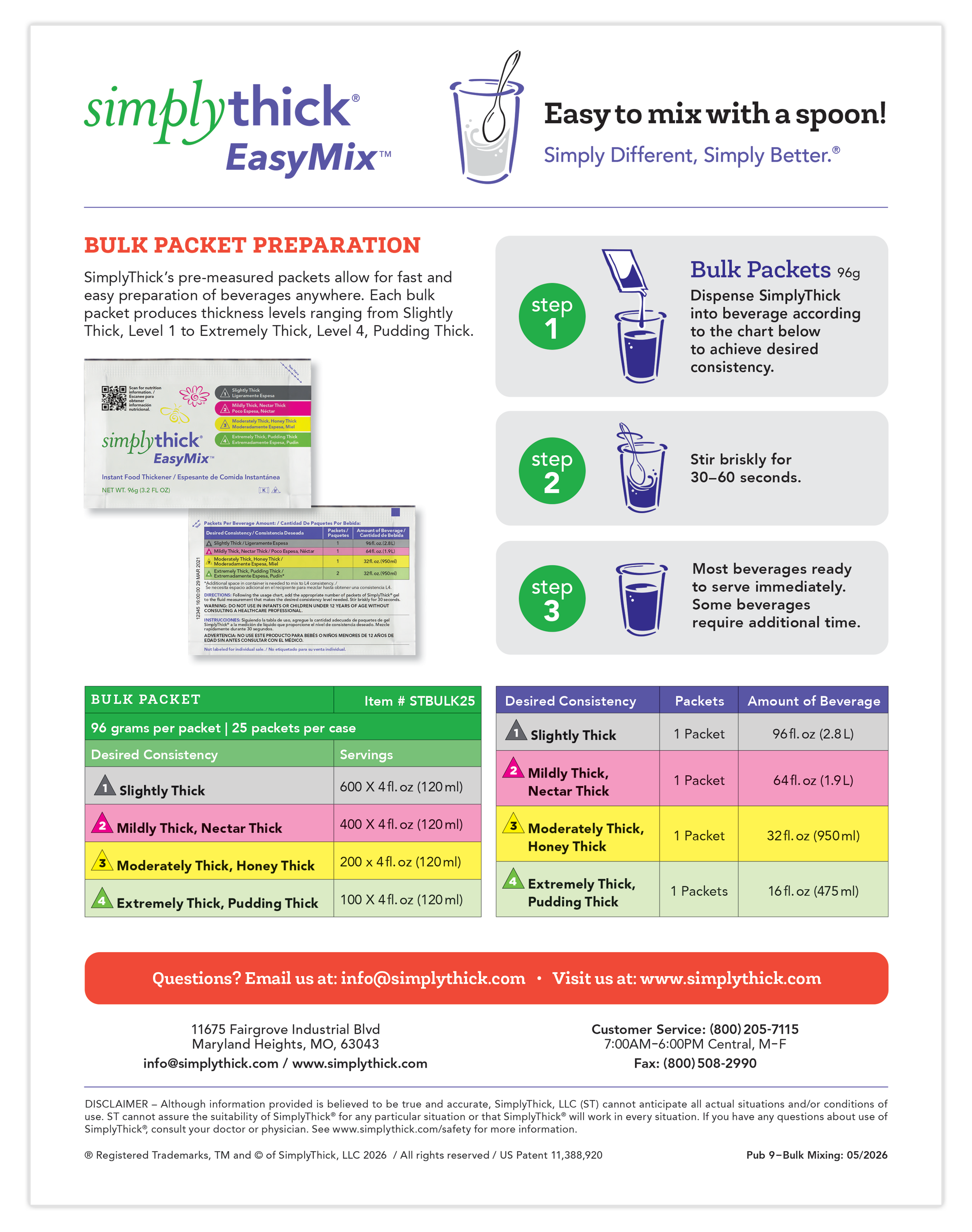 SimplyThick - Mixing sheet