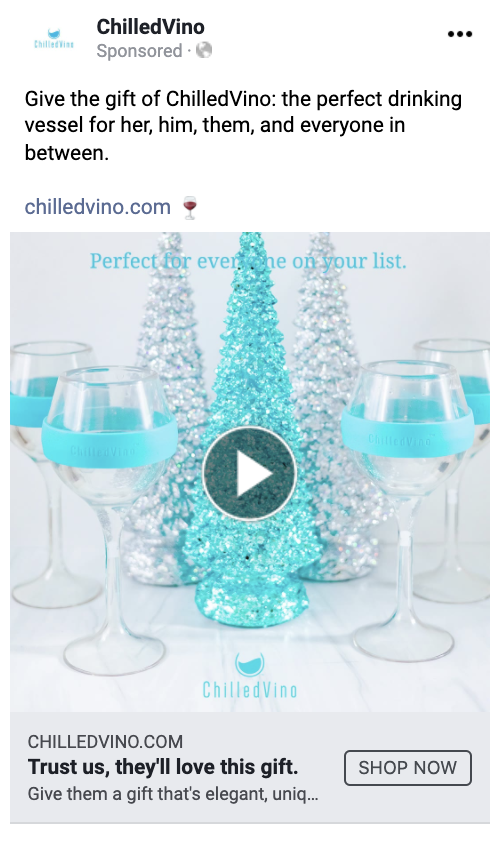 The problem:
Don't know what to gift friends and family.
The solution:
Copy highlights that CV drinkware can be given as the perfect gift for anyone.