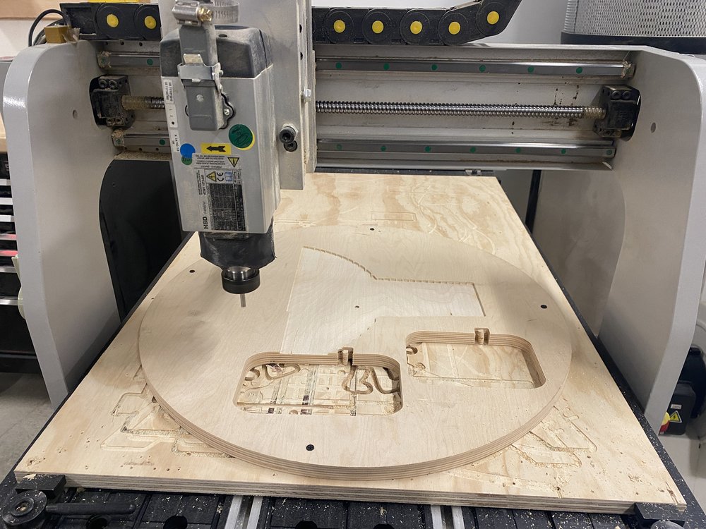 Material on CNC Bed