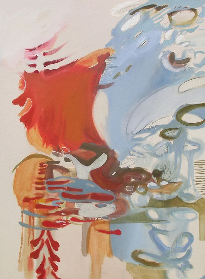 Moving Into Harmony, oil and pencil on canvas, 48" x 36," Sold.