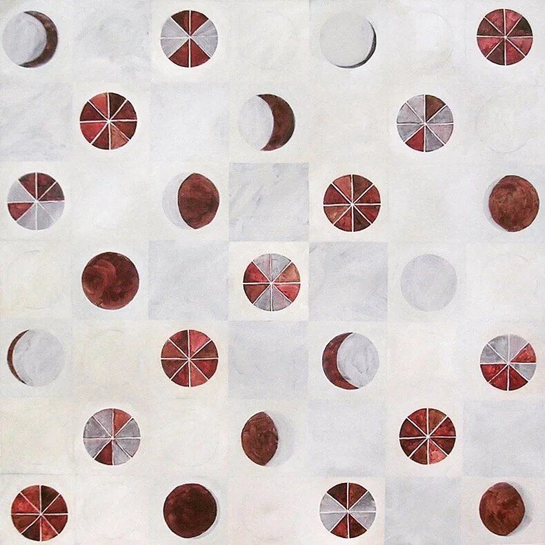 Eclipse, oil and pencil on canvas, 36" x 36," Sold.