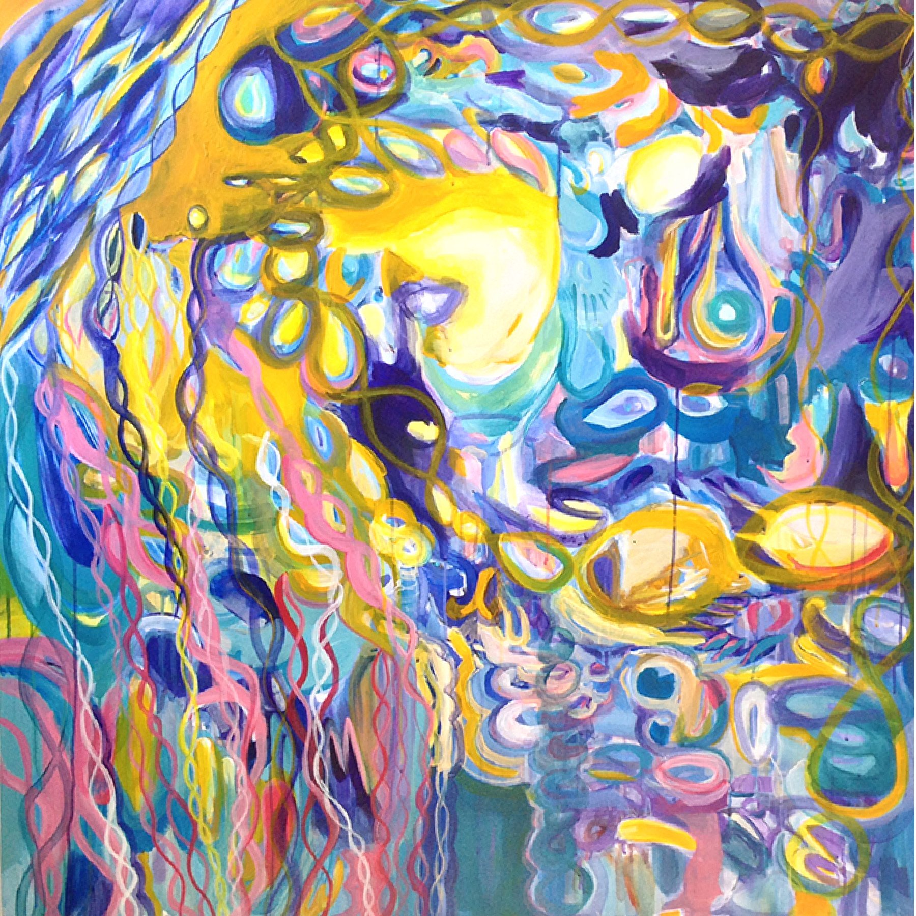 Light Wave, oil and acrylic on canvas, 48" x 48," $1,865.