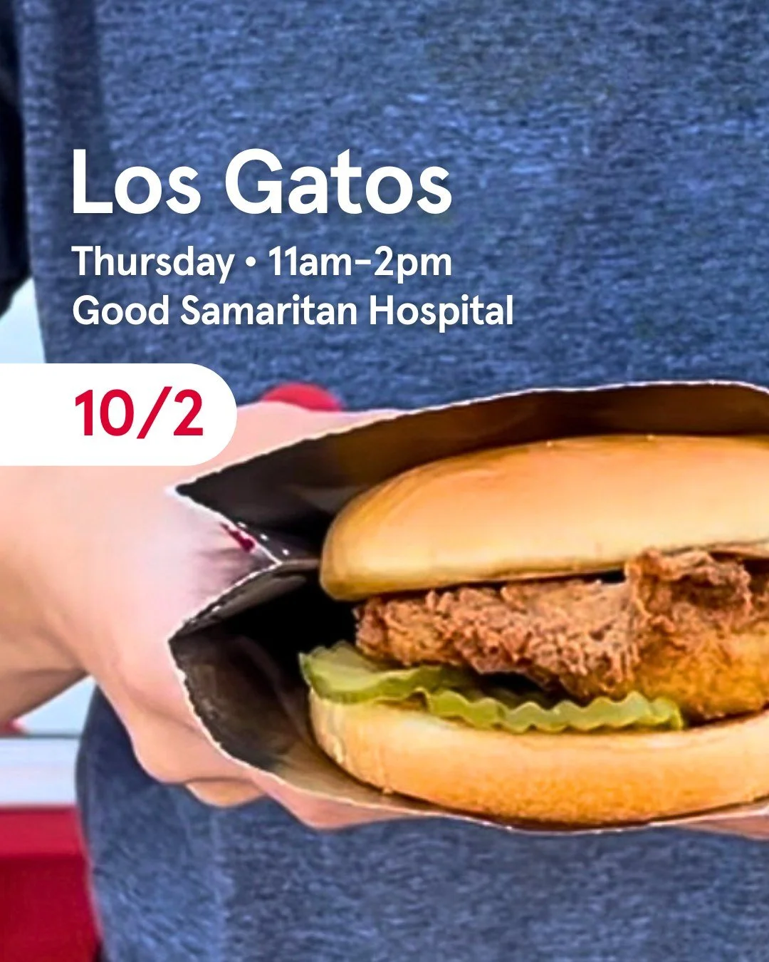 Thursday &bull; 10/2 | 11am - 2pm�
Good Samaritan Hospital�
2425 Samaritan Dr, San Jose, CA 95124��