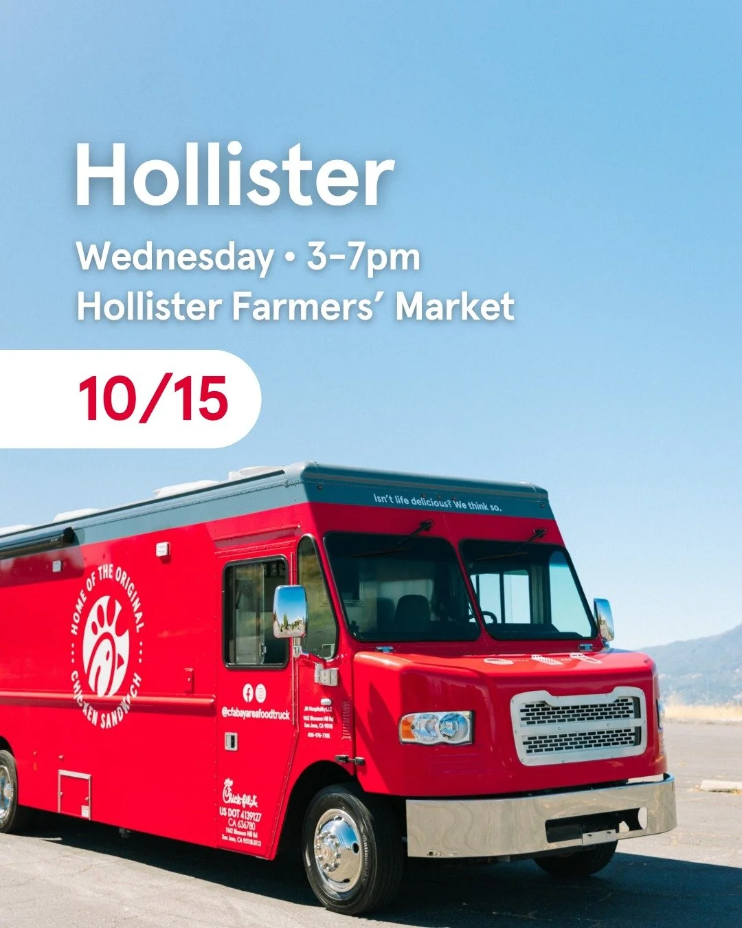 We are back up and running! 🎉
See you at the @dwntwn_hollisterfarmersmarket on Wednesday. This will be our last time at the market for the season. Looking forward to a great night! 🫶
...
Wednesday • 10/15 | 3 - 7pm
Hollister Farmers Market
Dow