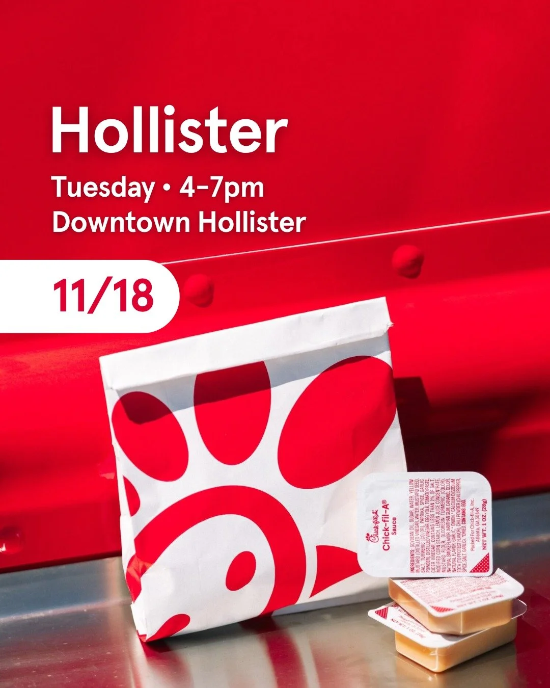 This weather calls for some comfort food. See you tomorrow, Hollister 🫶 
&hellip;
Tuesday &bull; 10/18 | 4 - 7pm
Food Truck Tuesdays
Downtown Hollister