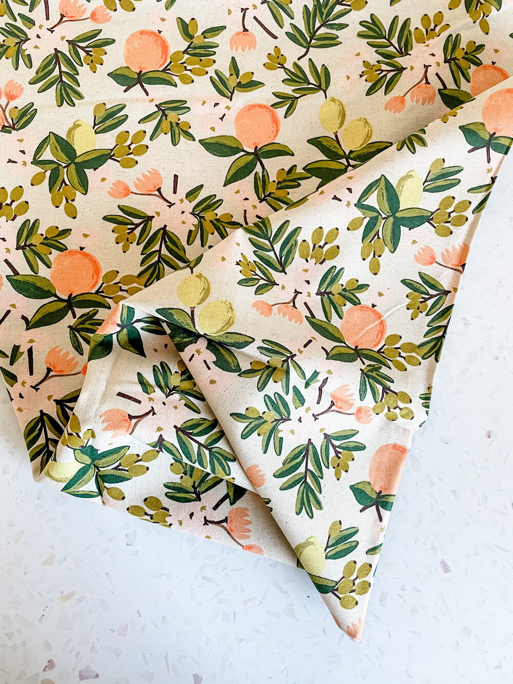 Primavera Citrus Floral Canvas — Material Goods