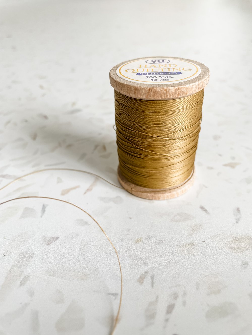 Cotton Hand Quilting Thread 3-Ply 500yd - Light Brown by YLI