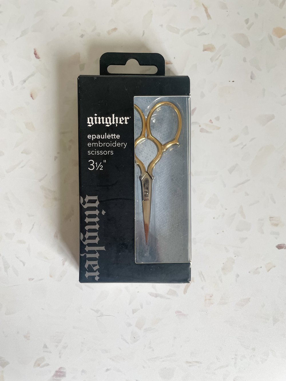 Gingher Gold Epaulet Embroidery Scissors — Material Goods