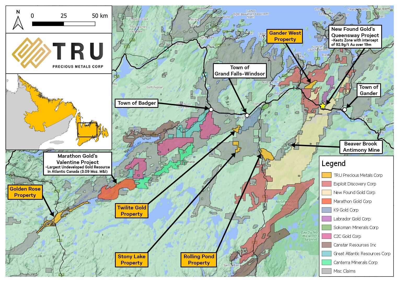 Tru Scale Map TRU Precious Metals Announces Corporate Strategy Update