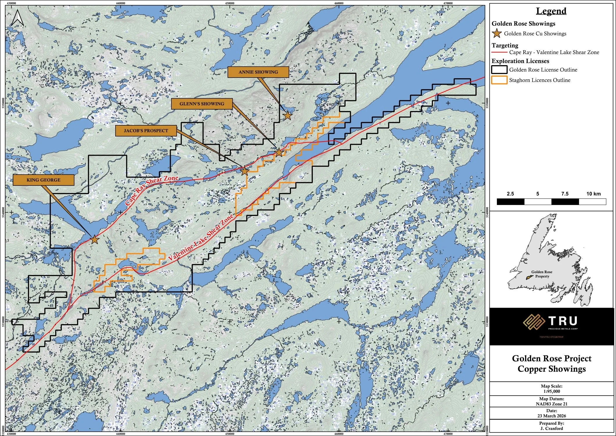 Golden Rose Project Copper Showings