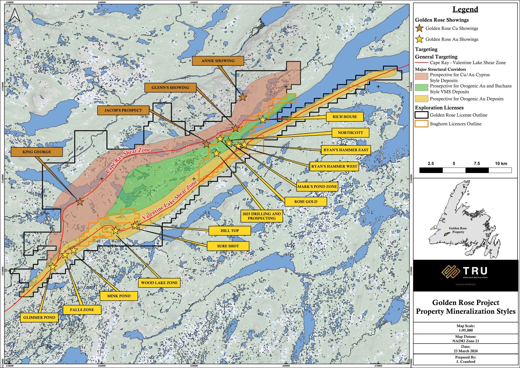 Golden Rose Project Project Property Mineralization Styles