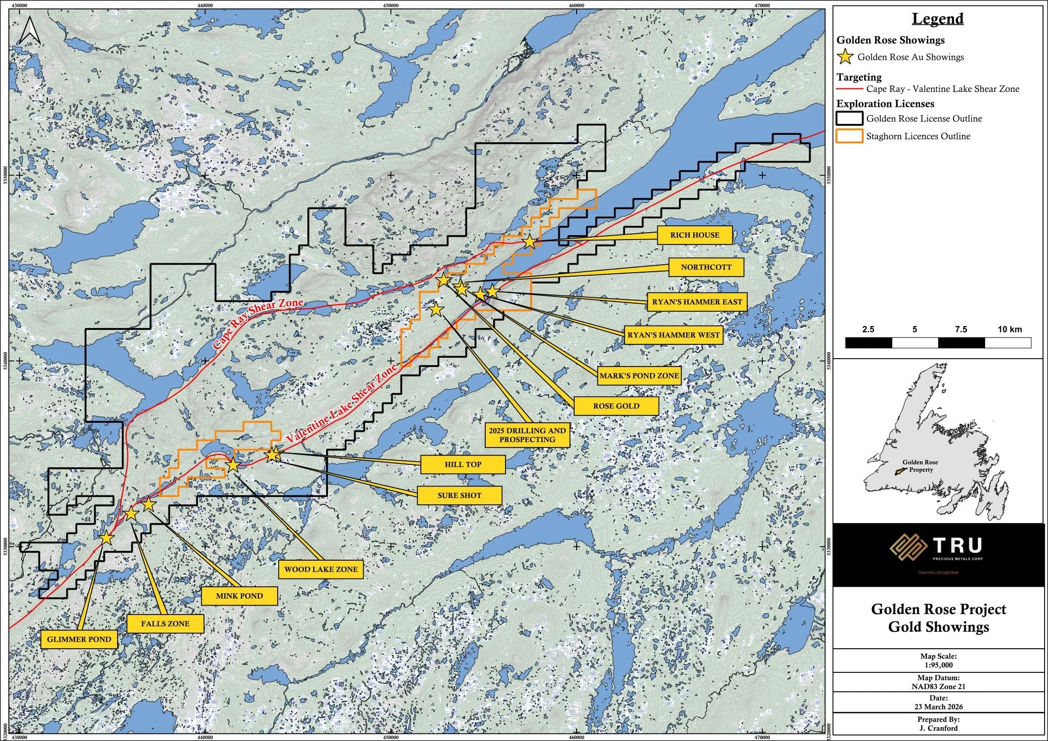 Golden Rose Project Gold Showings