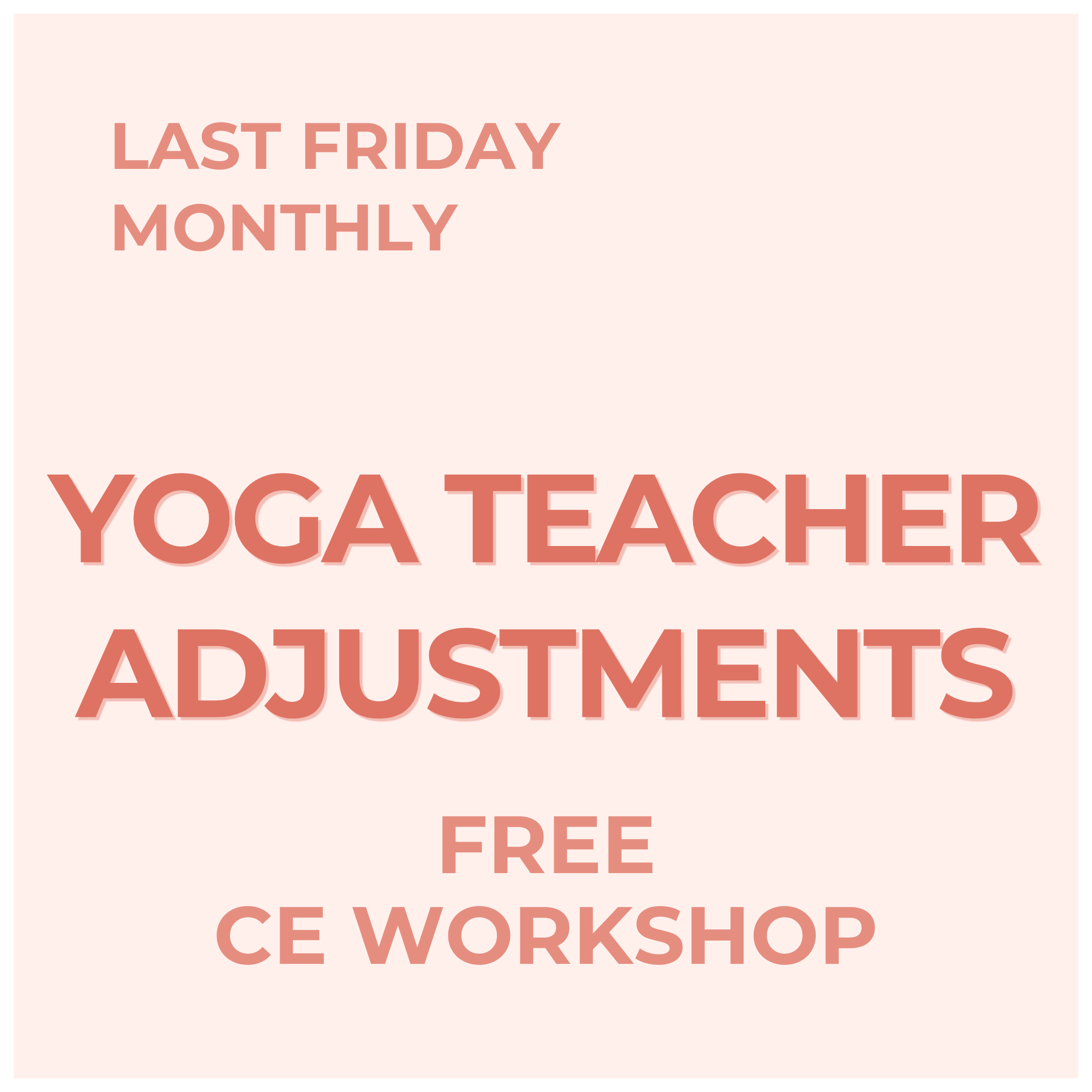 Adjustments Workshop For Instructors August