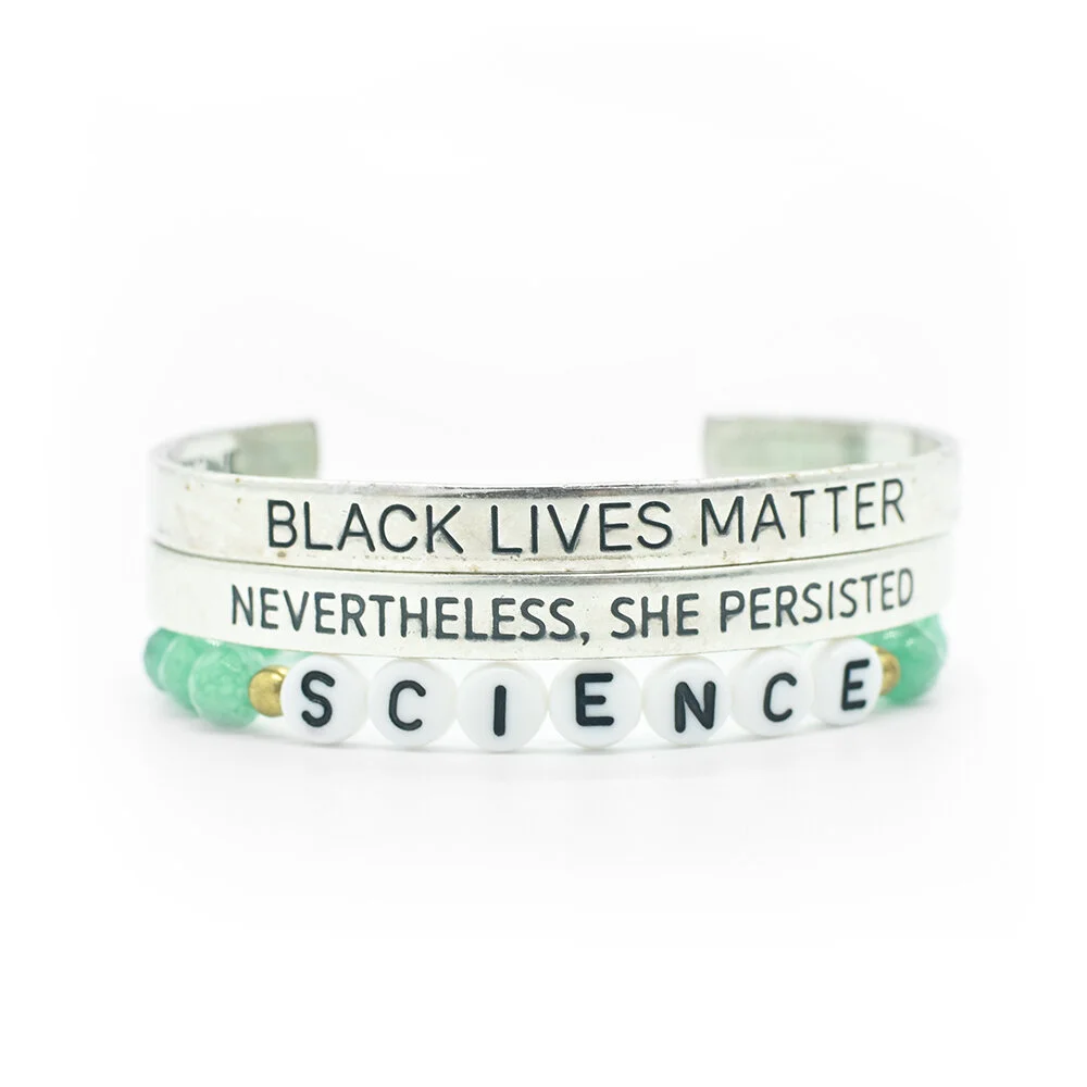 NSP, BLM + Science Bracelet Stem Set Silver1.jpg