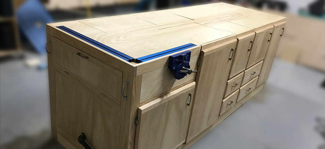 Mobile Flip-Top Workbench