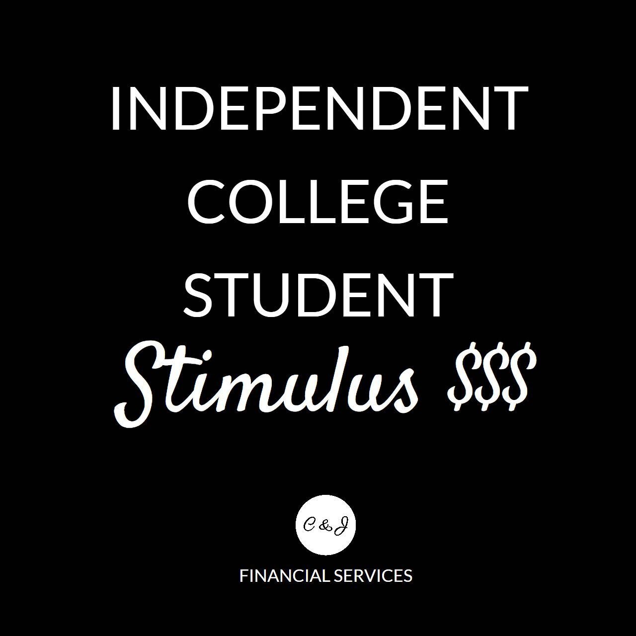 If you are an independent college student (not being claimed as a dependent on your parent&rsquo;s tax returns) you may qualify for a $1200 federal stimulus payment provided by the CARES Act. If you did not automatically receive this payment (due to 